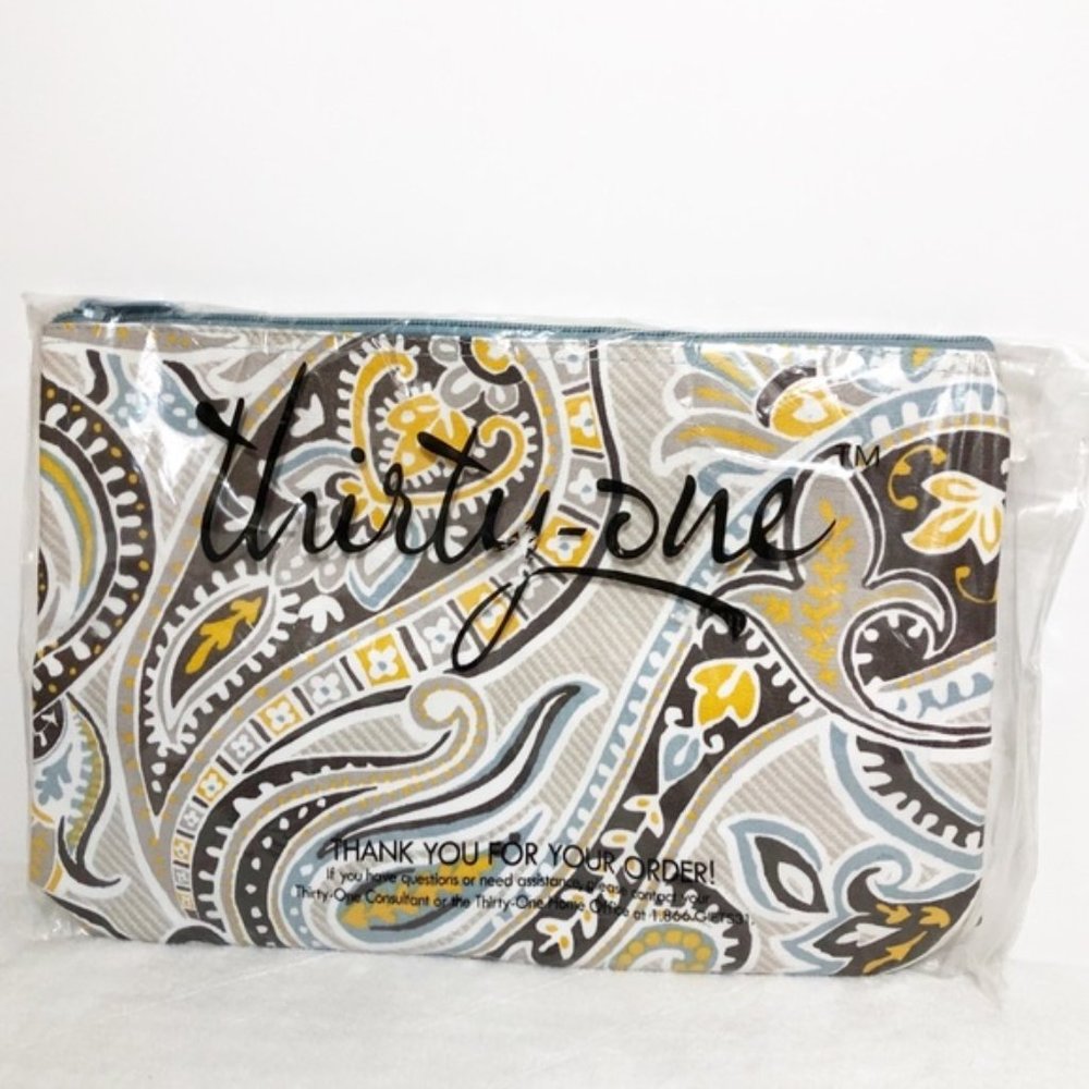 Thirty-One Zipper Pouch Parisian Garden
